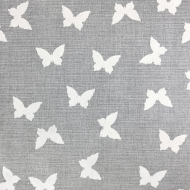 Ткань ранфорс Бабочки, арт.SL-3617-v13, 100% хлопок, шир.240см, цв.серый, рул.30м