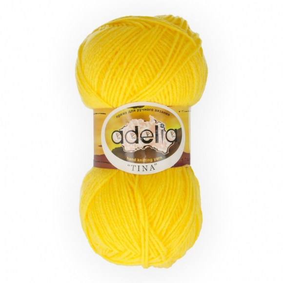 Пряжа ADELIA TINA (100% акрил) 5х100г/308м цв.007 яр.желтый