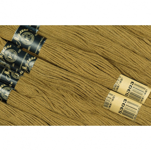 Нитки мулине цв.5303 хаки 12х10м оливковый С-Пб