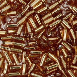 Бисер Япония "TOHO" BUGLE №3  3 мм 5 х 5 г №0022C т.золотистый