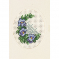 Набор для вышивания PERMIN арт.17-2183 Открытка Виола 9х13 см