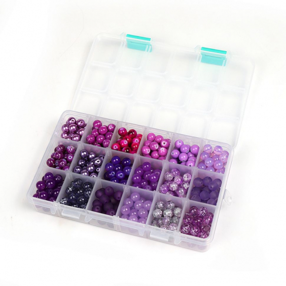 Набор бусин MAGIC 4 HOBBY арт. MG.N18.V цв.фиолетовый 18 видов