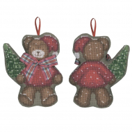 184438_Набор для вышивания елочной игрушки "OURS NOEUD ECOSSAIS" (Мишка с елью)