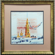 90425_Вышитая картина "Зима в Питере"