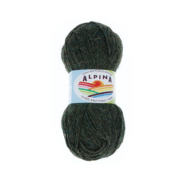Пряжа ALPINA ROLAND (100% альпака) 4х50г/200м цв.42 т.зеленый Пряжа ALPINA ROLAND (100% альпака) 4х50г/200м цв.42 т.зеленый