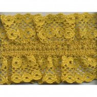 96757_Кружево-рюш на резинке, 40 мм, цвет горчичный