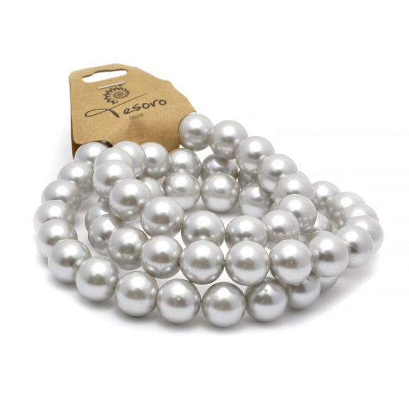 Бусины  жемчуг(стекло) на нитях арт.TBY-16мм  цв.SXD047 (50 бусин)