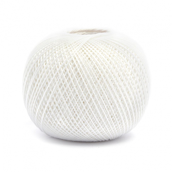 Нитки для вязания Кружевница (100% хлопок) 20х20г/190м цв.0101 белый С-Пб
