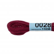 Нитки для вышивания Gamma мулине (0001-0206) 100% хлопок 24 x 8 м цв.0028 бордовый