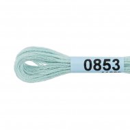 Нитки для вышивания Gamma мулине (0820-3070) 100% хлопок 24 x 8 м цв.0853 св.голубой