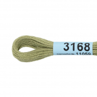 Нитки для вышивания Gamma мулине (3071-3172) 100% хлопок 24 x 8 м цв.3168 бл.зеленый