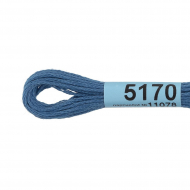 Нитки для вышивания Gamma мулине (3173-6115) 100% хлопок 24 x 8 м цв.5170 сине-серый