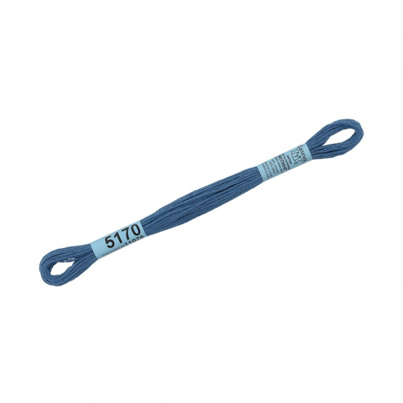 Нитки для вышивания Gamma мулине (3173-6115) 100% хлопок 24 x 8 м цв.5170 сине-серый