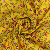 Ткань Твил 140 г/м? 100% вискоза шир.145 см арт.Р.33897.01 цв.01 горчичный рул.25м