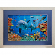 Набор для вышивания бисером СЛАВЯНОЧКА арт. С-008 Дельфины 25х38 см