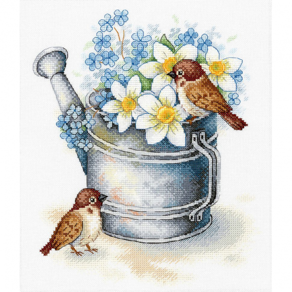 Набор для вышивания МП СТУДИЯ арт.А-026 Поклонники нарциссов 27х23 см