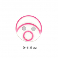 Пуговицы полиэстер CY 3235 цв.малиновый 18L-11мм, 2 прокола, 1 000 шт