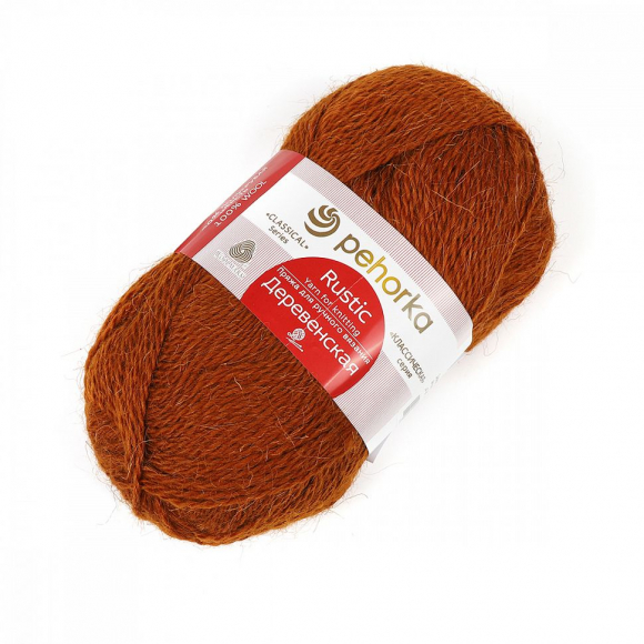 Пряжа для вязания ПЕХ Деревенская (100% полугрубая шерсть) 10х100г/250м цв.044 золото