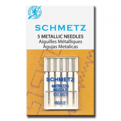 Иглы для бытовых швейных машин Schmetz для металлизированных нитей 130 MET NM 80, уп.5 игл