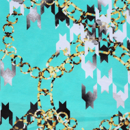 Ткань Милано 230 г/м? 95% полиэстер, 5% лайкра шир.150 см арт.T.0043.2 цв.02 бирюзовый рул.25м