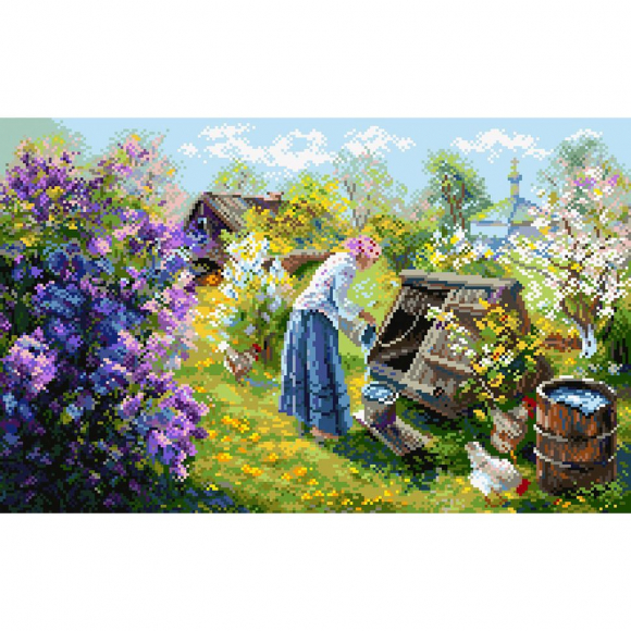 Рисунок на канве МАТРЕНИН ПОСАД арт.37х49 - 1932 Деревня