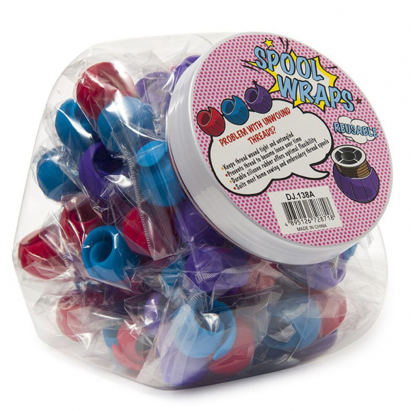 102565_Держатель силиконовый для нитей на катушке, мулине, набор в пластиковом боксе, 84 шт