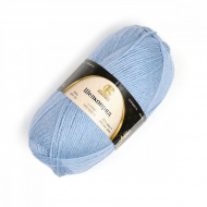 Пряжа для вязания КАМТ Шелкопряд (70% п/т шерсть, 30% искусственный шелк) 5х100г/300 цв.015 голубой