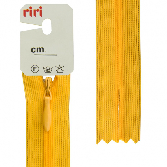 Молния потайная неразъемная, Т3, 40 см, цвет 2307, тыквенный светлый