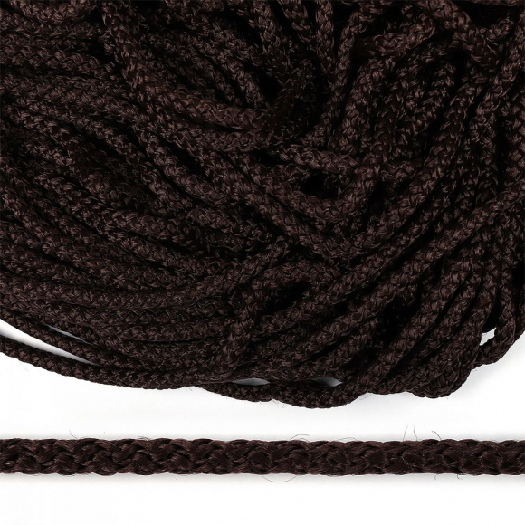 Шнур круглый полипропилен 08мм арт.ЭЛШХ-08мм цв.коричневый уп.100м