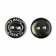 Пуговицы пластик TBY UF.270.B цв.черный 18L-11мм, 2 прокола, 20 шт