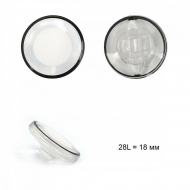 Пуговицы пластик TBY.B304 цв.01 прозрачный/черный 28L на ножке 50шт Пуговицы пластик TBY.B304 цв.01 прозрачный/черный 28L на ножке 50шт