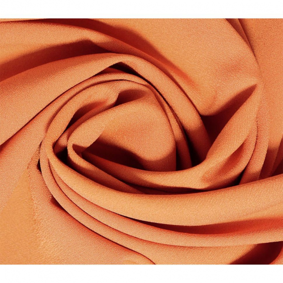Ткань Креп 210 г кв.м 95% полиэстер, 5% спандекс шир.150 см арт.Р.11356.15 цв.15 терракотовый уп.25м