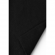 Ткань трикотаж Футер 2х нитка петля 70%хл 25%пэ 5%спан 220г 160см черный рул.35м