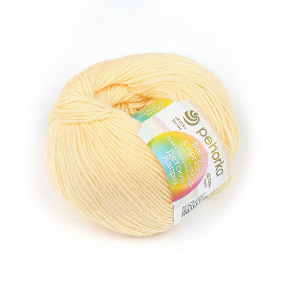 Пряжа для вязания ПЕХ Детский каприз (50% мериносовая шерсть, 50% фибра) 10х50г/225м цв.053 св.желтый Пряжа для вязания ПЕХ Детский каприз (50% мериносовая шерсть, 50% фибра) 10х50г/225м цв.053 св.желтый