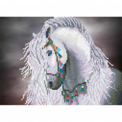 Кристальная мозаика на холсте ФРЕЯ арт.ALV-54 Пегас 26х36 см
