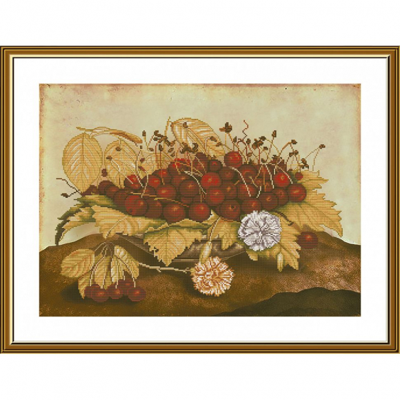 Набор для вышивания мулине НОВА СЛОБОДА арт.СР3277 Вишнёвая феерия 40,3х28,3 см