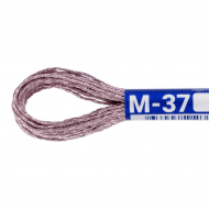 Нитки для вышивания Gamma мулине NM металлик 100% полиэстер 12 x 8 м цв.М-37 розовый