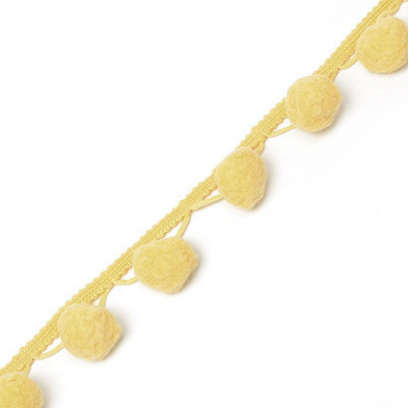 Бахрома с помпонами арт.0384-0465 цв.6346 ваниль ш.38мм уп.10м Бахрома с помпонами арт.0384-0465 цв.6346 ваниль ш.38мм уп.10м