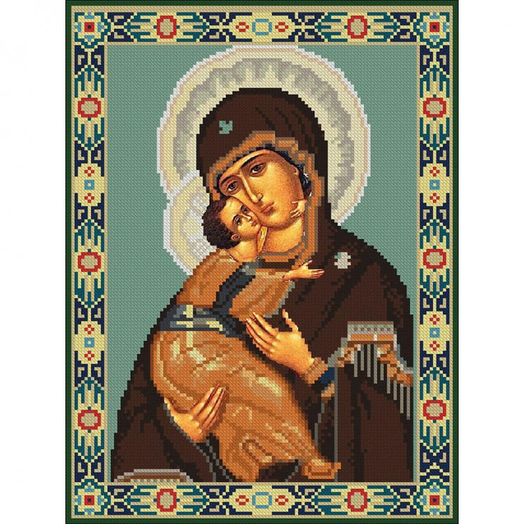 Картины мозаикой Molly арт.KM0291 Владимирская Божия Матерь 30х40 см