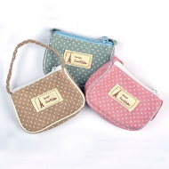 Сумочка №73 текстильная арт.КЛ.20255 100х60х20мм цв.ассорти уп.3шт.