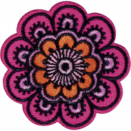 Термоаппликация "Цветок розово-оранжевый"