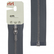 137490_Молния металл, Ni, слайдер Tropf, 4 мм, разъёмная однозамковая, 100 см, цвет 2119, серо-голубой свет