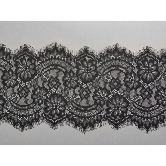 Кружево реснички KRUZHEVO арт.TBY 5013 шир.220мм цв.2 черный уп.3м Кружево реснички KRUZHEVO арт.TBY 5013 шир.220мм цв.2 черный уп.3м