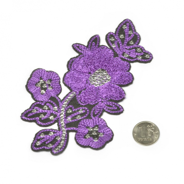 Аппликации MAGIC HOBBY арт. MG-R1734.1 цв.1 фиолетовый 7,5х13,5 см 5 шт