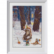 Рисунок на ткани (Бисер) КОНЁК арт. 1262 Зимнее счастье 29х39 см