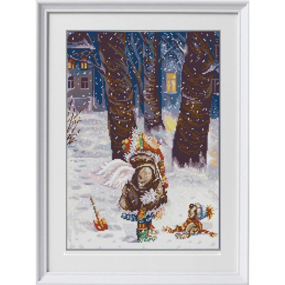 Рисунок на ткани (Бисер) КОНЁК арт. 1262 Зимнее счастье 29х39 см