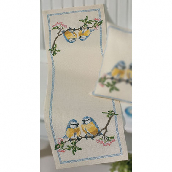 Набор для вышивания PERMIN арт.75-2855 Дорожка Птички 35х106 см