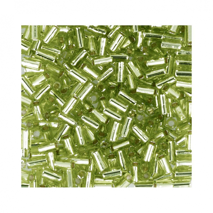 Бисер Япония "TOHO" BUGLE №3  3 мм 5 х 5 г №0024 салатовый