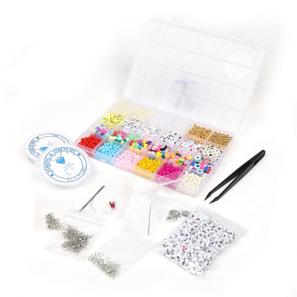 Набор бусин MAGIC 4 HOBBY арт. MG.N24.1 цв.ассорти 24 вида и аксессуары