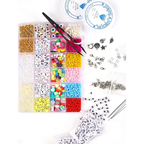 Набор бусин MAGIC 4 HOBBY арт. MG.N24.1 цв.ассорти 24 вида и аксессуары